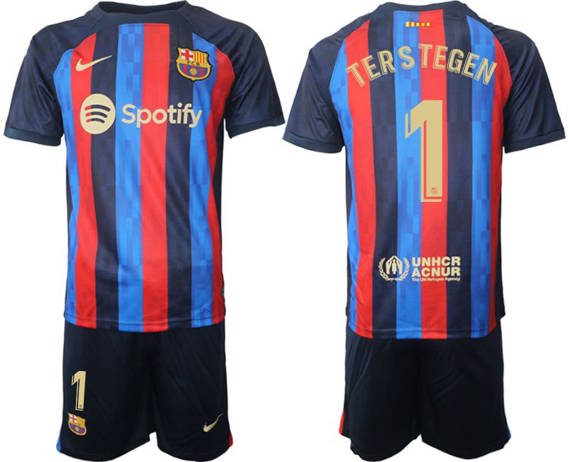 Men 2022-2023 Club Barcelona home blue 1 Soccer Jersey
